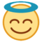 Smiling Face With Halo emoji on HTC
